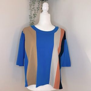 NWOT FP Movement Inspire T Shirt in Blue/Multi Size Medium